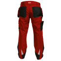 Pantalon de chantier multipoche rouge DASSY MAGNETIC