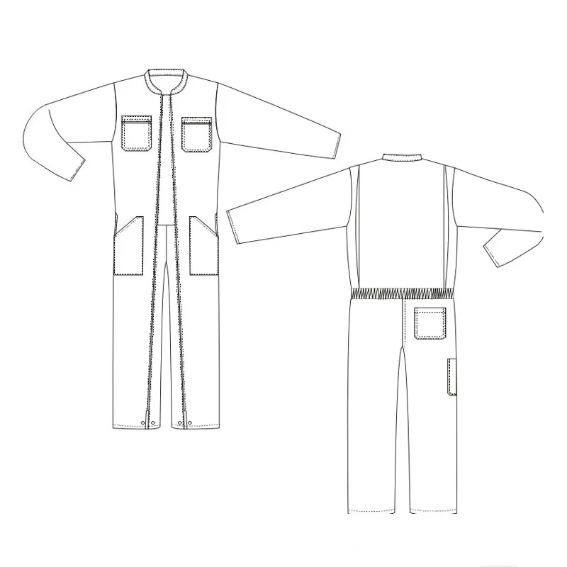 Combinaison De Travail DSTOCK60 Verte - 6 Poches 2 Zips - 80% Polyester 20% Coton