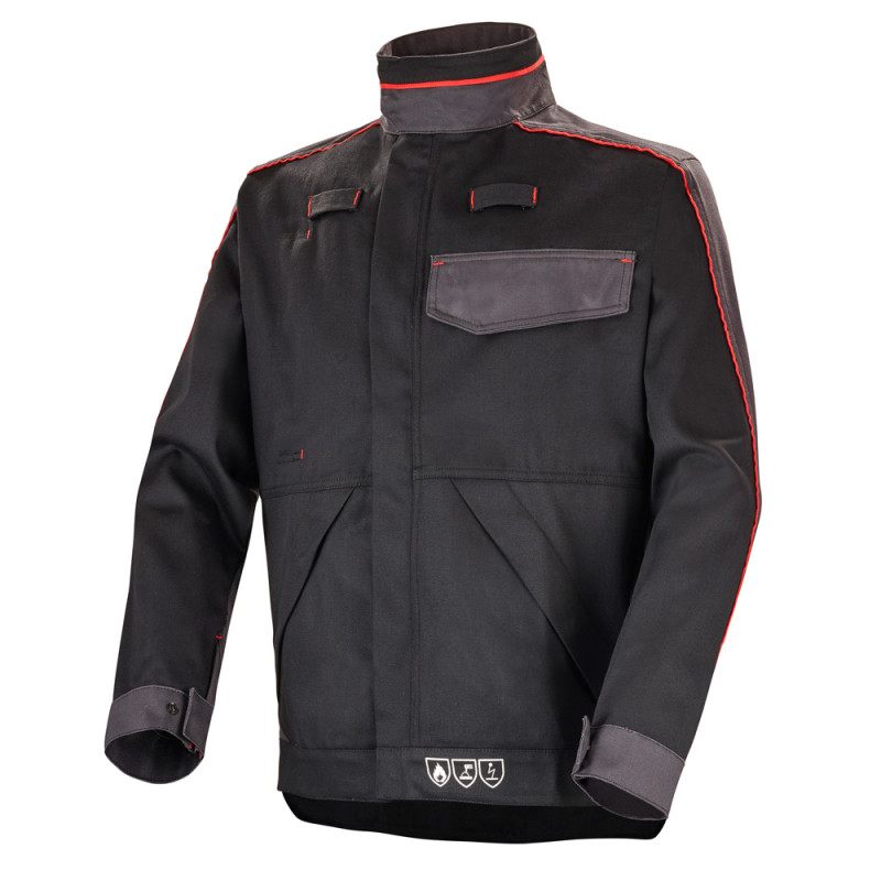 Veste de travail protection chaleur et flammes - KONEKT 1 CEPOVETT 3 / Taille L Noir / Gris