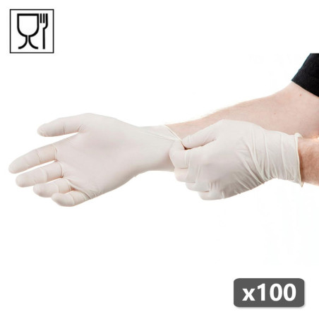 Gant Latex NON poudrés, lot de 100 gants - HR FEET Podologie