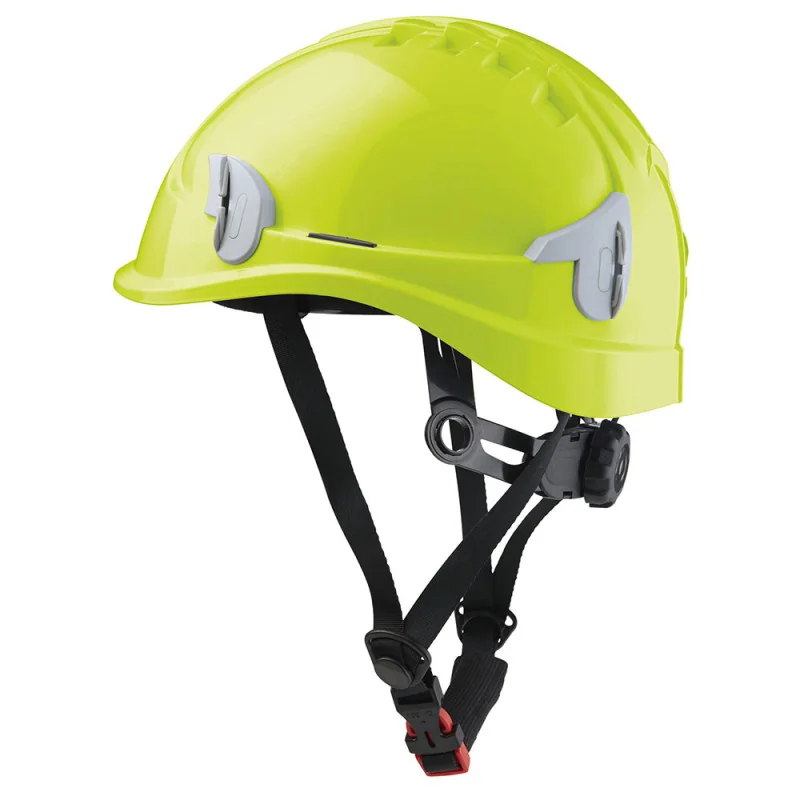 Casque de protection ventilé avec jugulaire - ALPIN SINGER Jaune Hivi