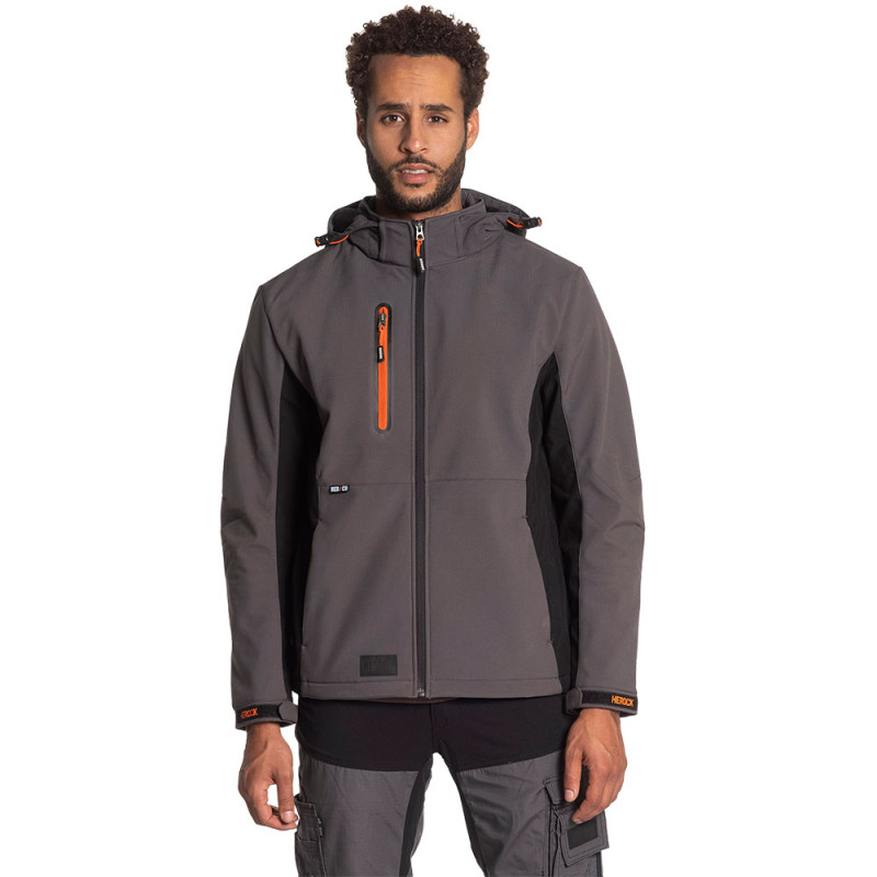 Softshell de travail HEROCK TRYSTAN - 23MJC1903 Gris / Noir XXL