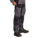 Pantalon de travail stretch gris et noir HECTOR HEROCK