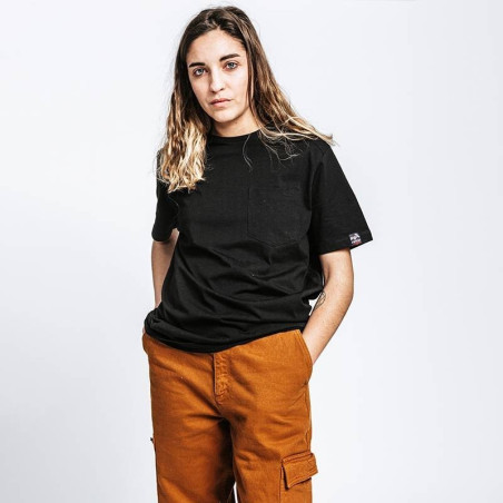 T-shirt de travail noir coton bio DUNAS Forest Natural Workwear