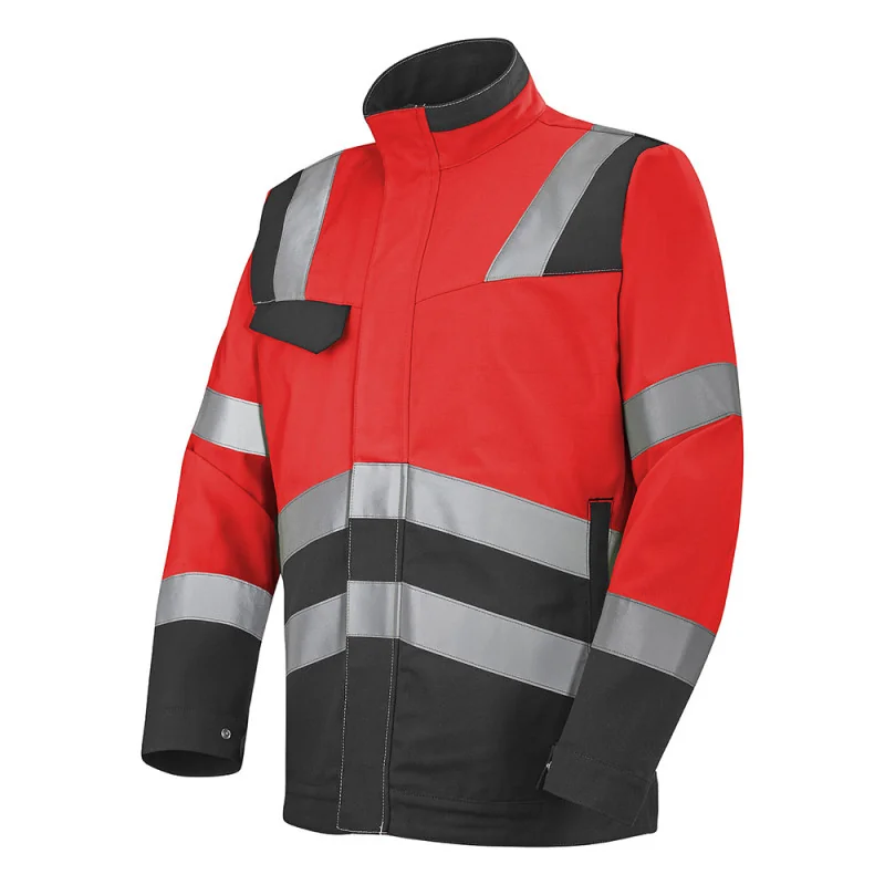 Blouson haute visibilité classe 2 - FLUO SAFE XP CEPOVETT 9D86 2 / Taille M Rouge Hivi / Gris Charbon