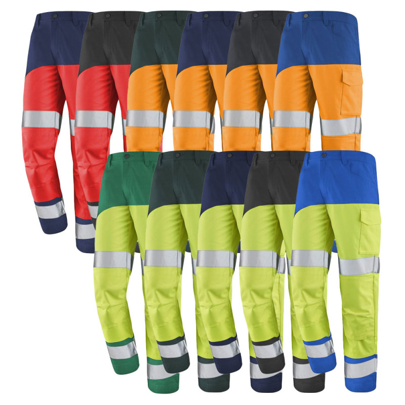 Pantalon haute visibilité classe 2 avec poches genoux FLUO SAFE XP Cepovett