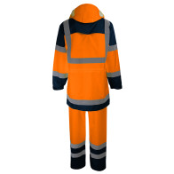 Vêtements de pluie haute visibilité orange VILO Singer Safety