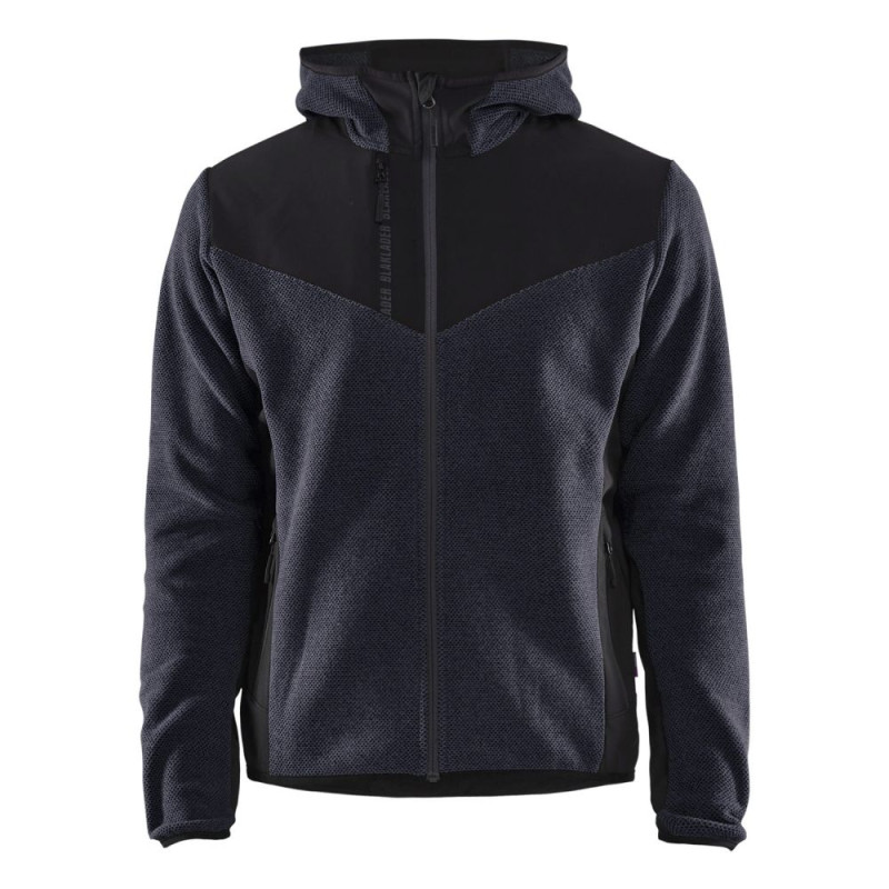Veste de travail tricotée avec softshell - 59402536 Blaklader Marine / Noir XXL
