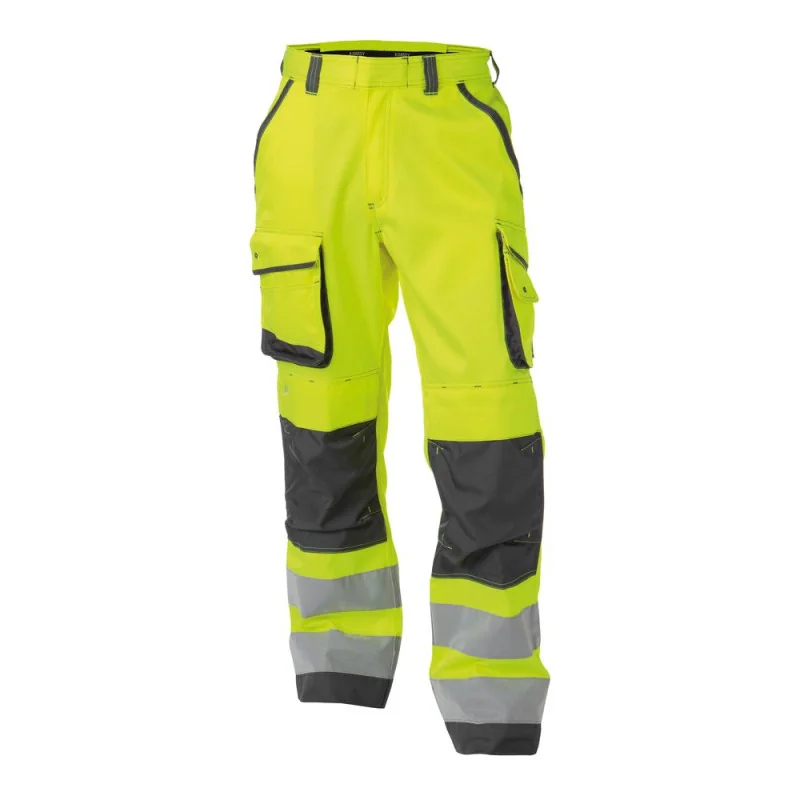 Pantalon de travail haute visibilité classe 2 - CHICAGO DASSY 48 Jaune hivi / Gris acier