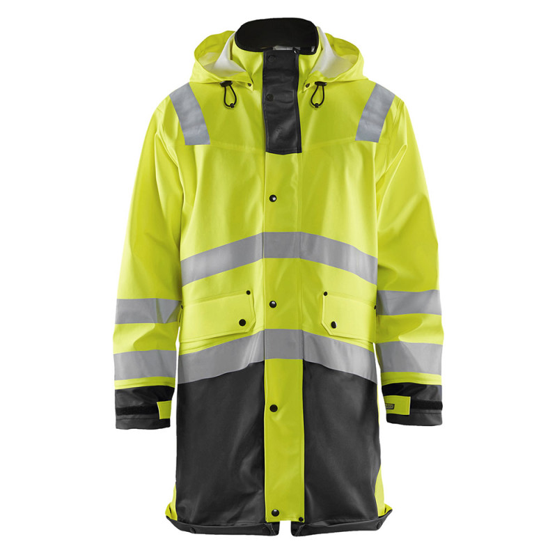 Manteau de pluie haute visibilité classe 3 - 43262005 Blaklader 3XL Jaune Fluo / Noir
