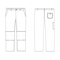 Pantalon blanc de travail 100% coton PBV 01APG110