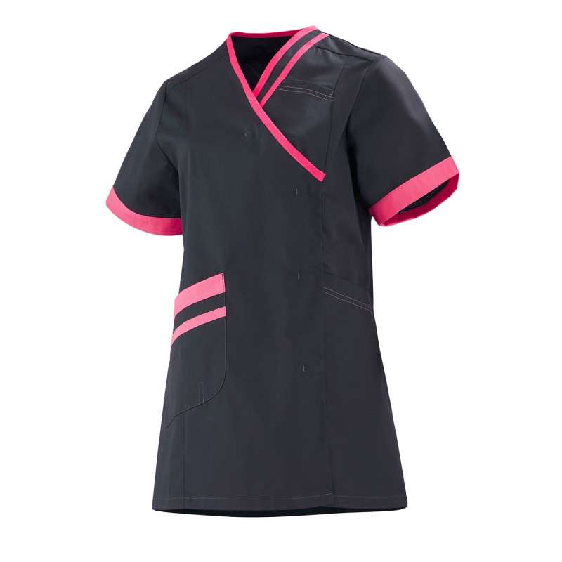 Tunique médicale manches courtes Lafont LILEE - 8TCC00PC 5 / Taille XXL Carbone / Fuchsia