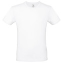 Tee shirt manches courtes blanc 100% coton