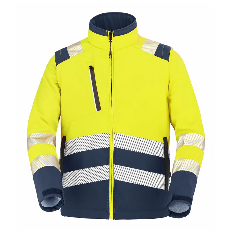 Softshell haute-visibilité classe 2 TATRAS XP manches amovibles - CEPOVETT SAFETY 2 / Taille M Jaune hivi / Bleu Marine
