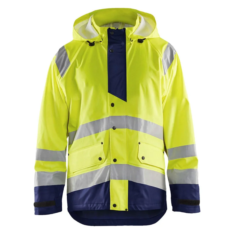 Veste de pluie haute visibilité classe 3 - 43272005 Blaklader Jaune Fluo / Marine 3XL