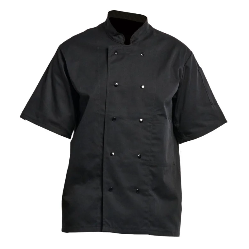 Veste de cuisine noire PBV 17BPN Noir T1 / Taille M