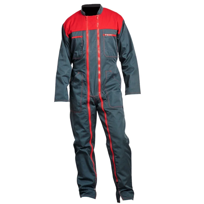 Combinaison de travail double fermeture - 13BBIRV PBV Vert US / Rouge T5 / Taille 3XL