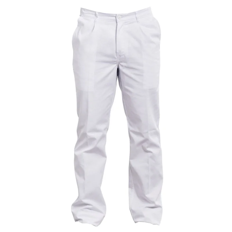 Pantalon de travail blanc polycoton - 15B240 PBV 48 Blanc