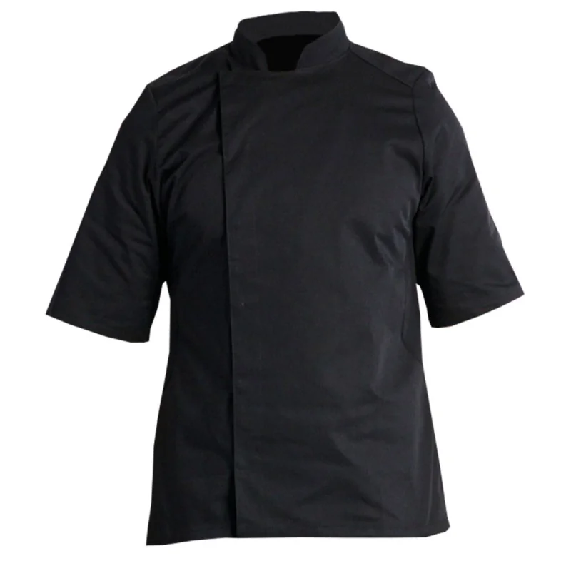 Veste de cuisine noir manches courtes - VIK NO PBV Noir T6 / Taille 4XL