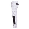 Pantalon peintre blanc et gris PBV 01TYEB