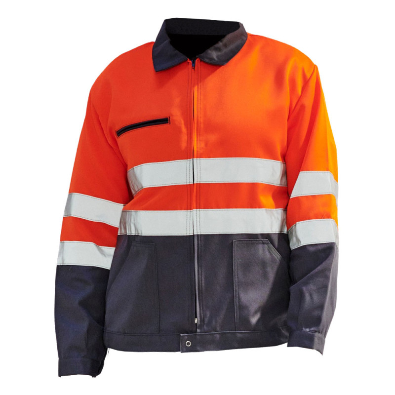Veste haute visibilité classe 2 jaune ou orange - 09HVJ / 09HVO PBV Orange Hivi / Gris Charbon T2 / Taille L