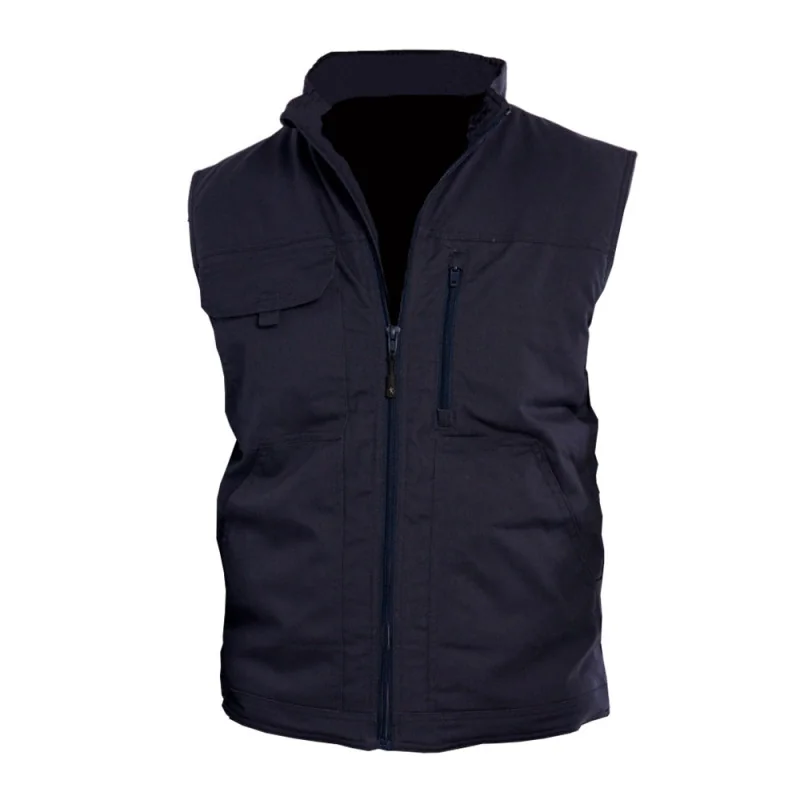 Gilet de travail matelassé en canvas TYPHON+ PBV SAM Bleu Marine T4 / Taille XXL