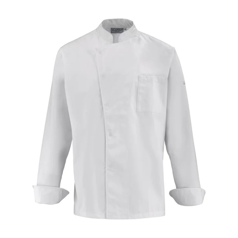 Veste de cuisine blanche pour homme Lafont CABBAGE - 2CBBPC 2 / Taille M Blanc