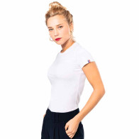 T-shirt femme en coton bio blanc