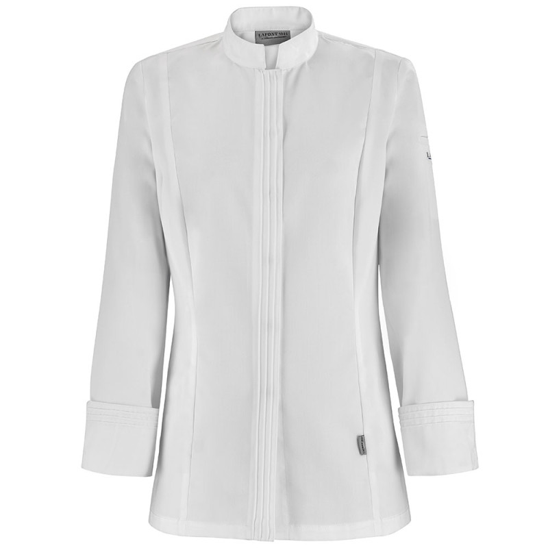 Veste de cuisine femme manches longues tissu Tencel Lafont CRISTAL - 2CRTFPI 44 Blanc