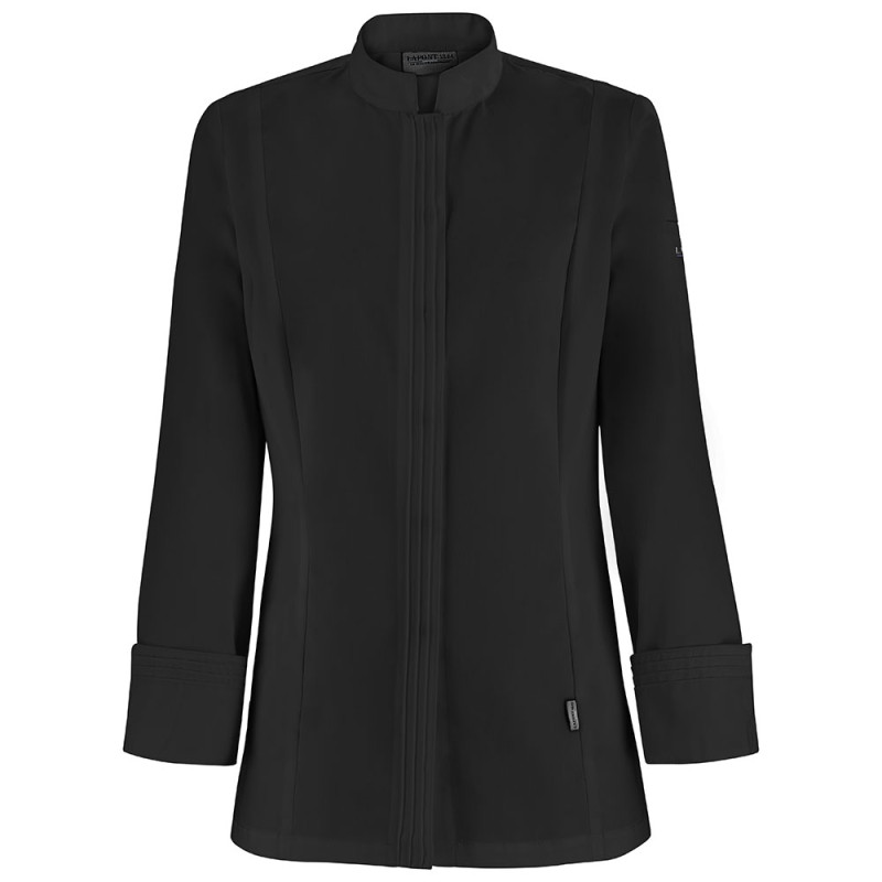 Veste de cuisine femme manches longues tissu Tencel Lafont CRISTAL - 2CRTFPI Noir 34