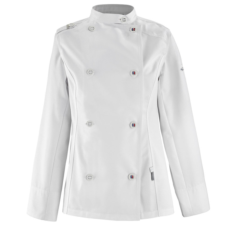 Veste de cuisine femme style militaire Lafont CANOPEE - 2CNPF 50 Blanc