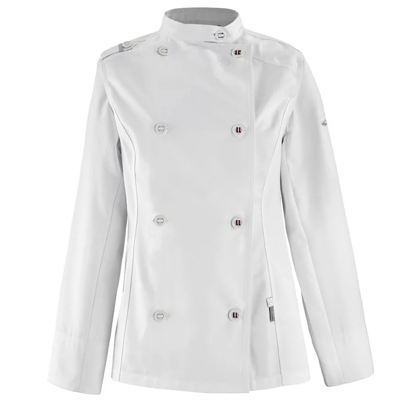 Veste de cuisine femme style militaire Lafont CANOPEE - 2CNPF 36 Blanc