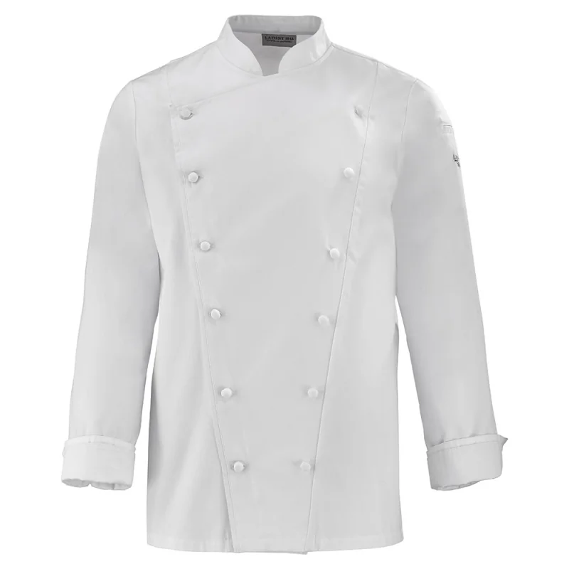Veste de cuisine homme 100% coton boutonnage réversible Lafont PLATINE - 2PLTH 50 Blanc