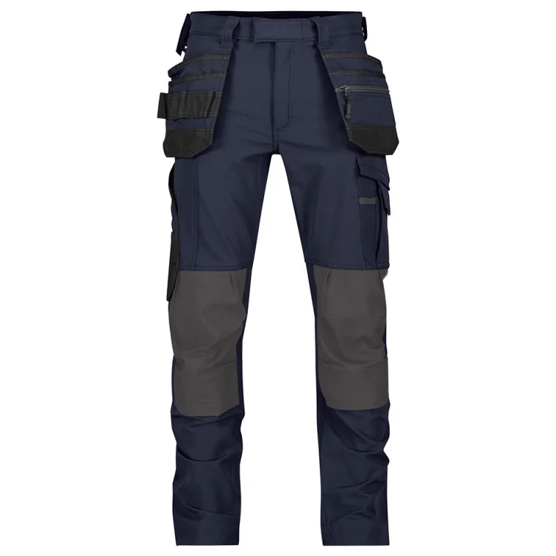 Pantalon de travail stretch multipoches avec poches genoux - DASSY MATRIX 60 Bleu Nuit / Gris Anthracite
