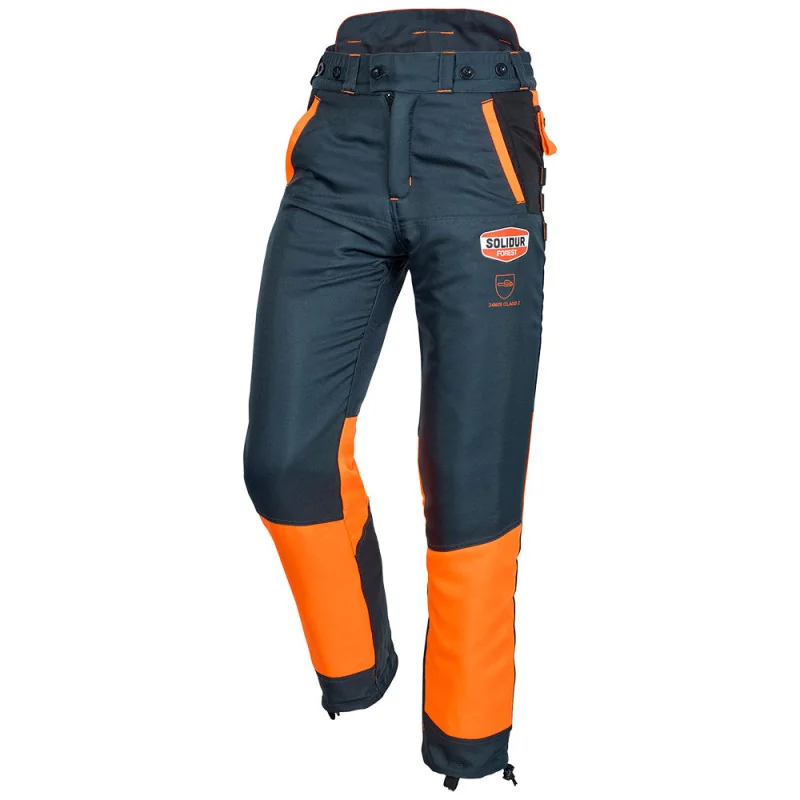 Pantalon de bûcheron classe 2 type A - SOLIDUR AUTHENTIC AUPA2A 3XL Gris / Orange