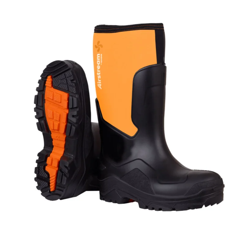 Bottes de sécurité étanches et solides S5 SRC CI - AIRSTREAM SOLIDUR 44 Noir / Orange
