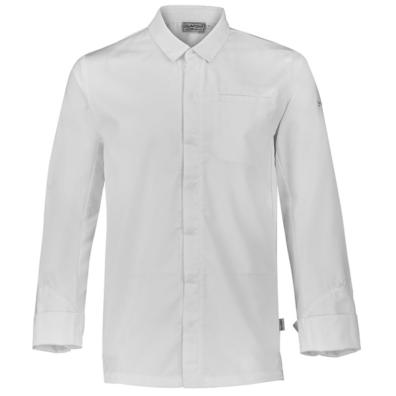 Veste de cuisine blanche style chemise Lafont CARDAMONE