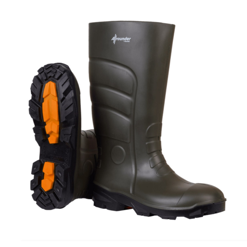 Botte de sécurité agricole S5 verte - ARS5VT ALL WORKER SOLIDUR 41 Vert