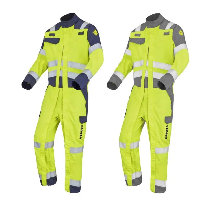 Combinaison atex haute visibilité 2 zip jaune Cepovett NEVADO - ATEX HV 300 XP 6 / Taille 3XL Jaune hivi / Bleu Marine