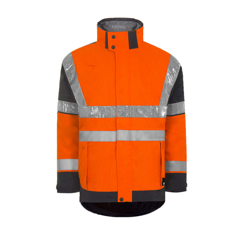 Parka de pluie haute visibilité imper-respirante - NEPAL T2S Orange Hivi L