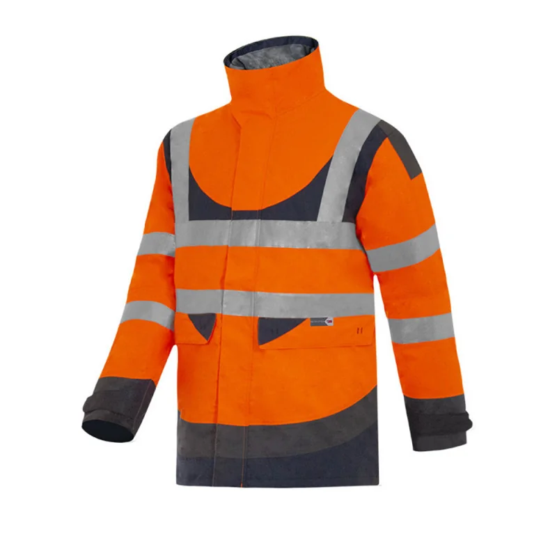 Parka / veste de pluie haute visibilité - ANNAPURNA T2S XXL Orange Hivi / Gris / Marine