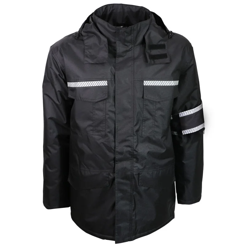 Parka de travail hiver avec bandes réfléchissantes PARPALE PROSUR Noir M