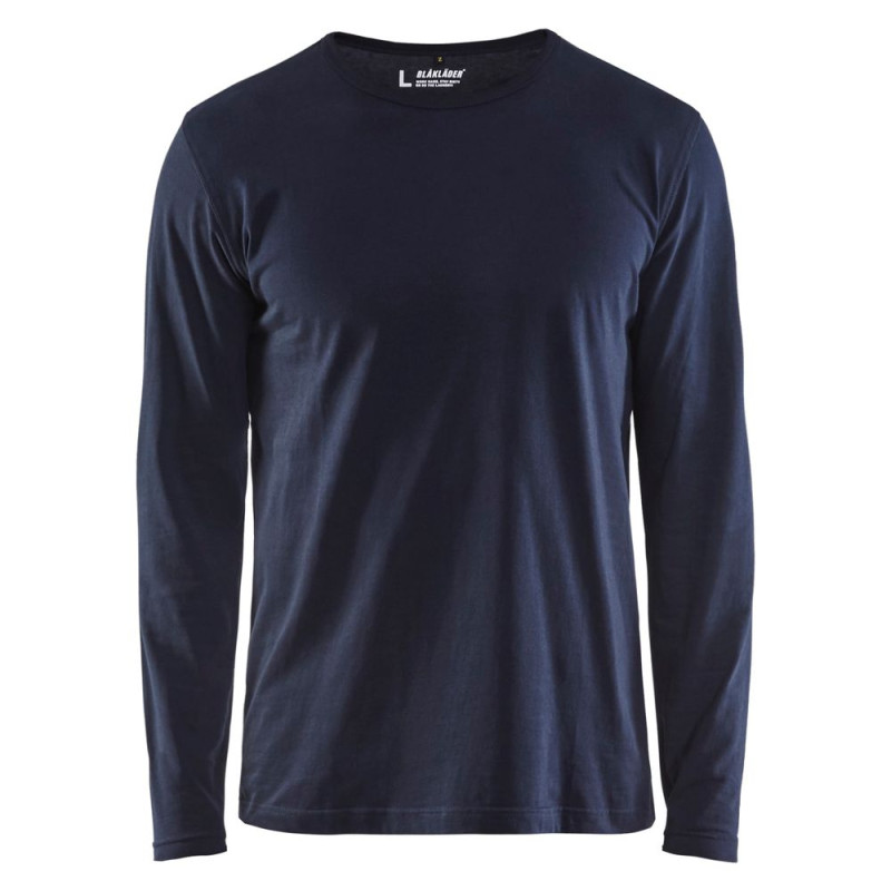T-shirt de travail manches longues 100% coton - 35001042 BLAKLADER Marine Foncé XL