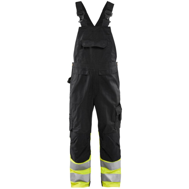 Salopette haute visibilité classe 1 - 26621800 BLAKLADER 44 Noir / Jaune fluo