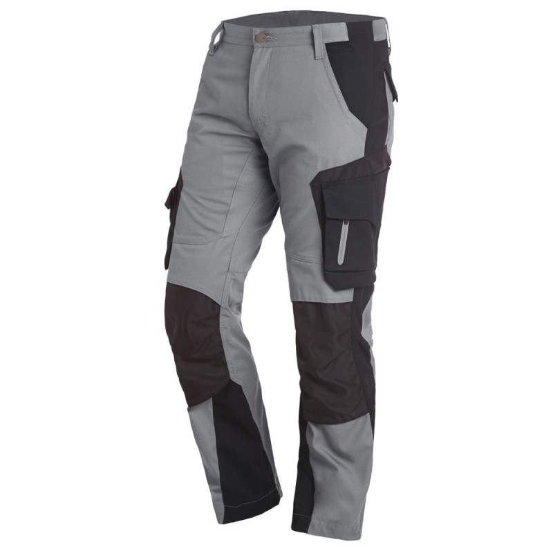 Pantalon de travail slim homme - FLORIAN FHB 50 Gris / Noir