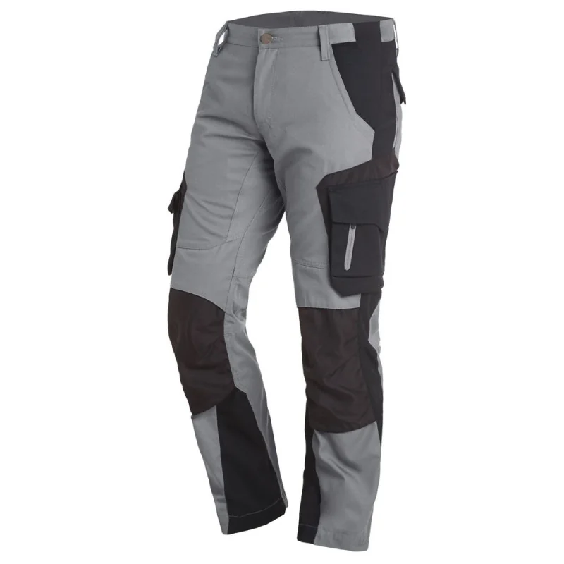 Pantalon de travail slim homme - FLORIAN FHB 56 Gris / Noir