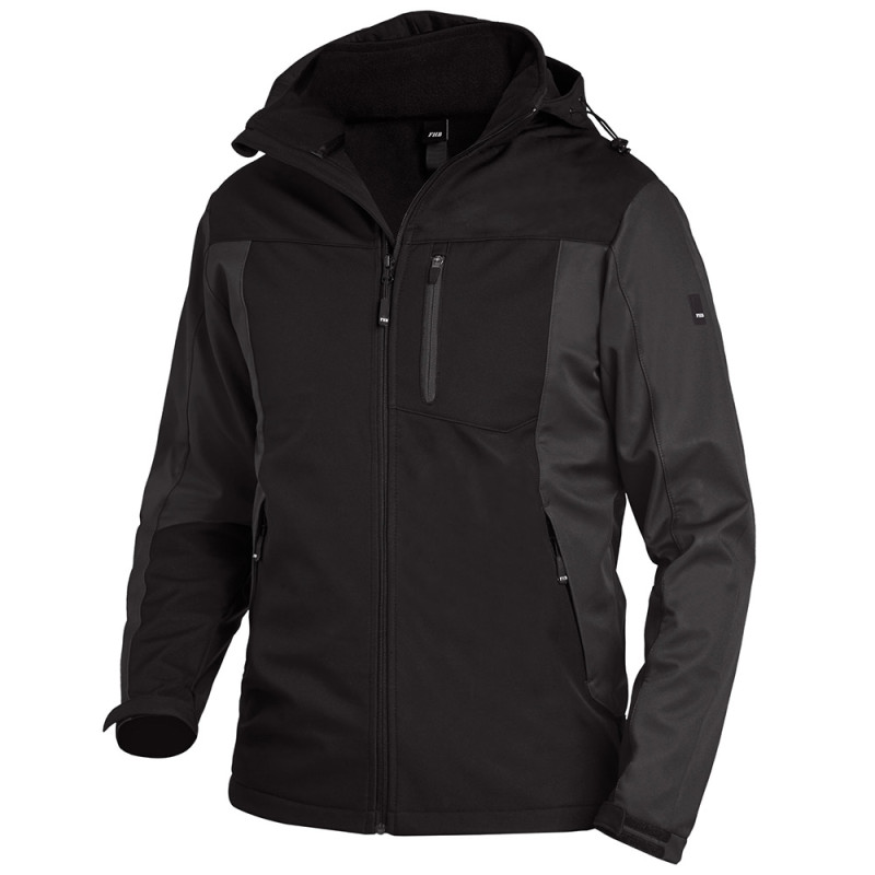 Softshell de travail souple et déperlante - JANNIK FHB Gris Anthracite / Noir M