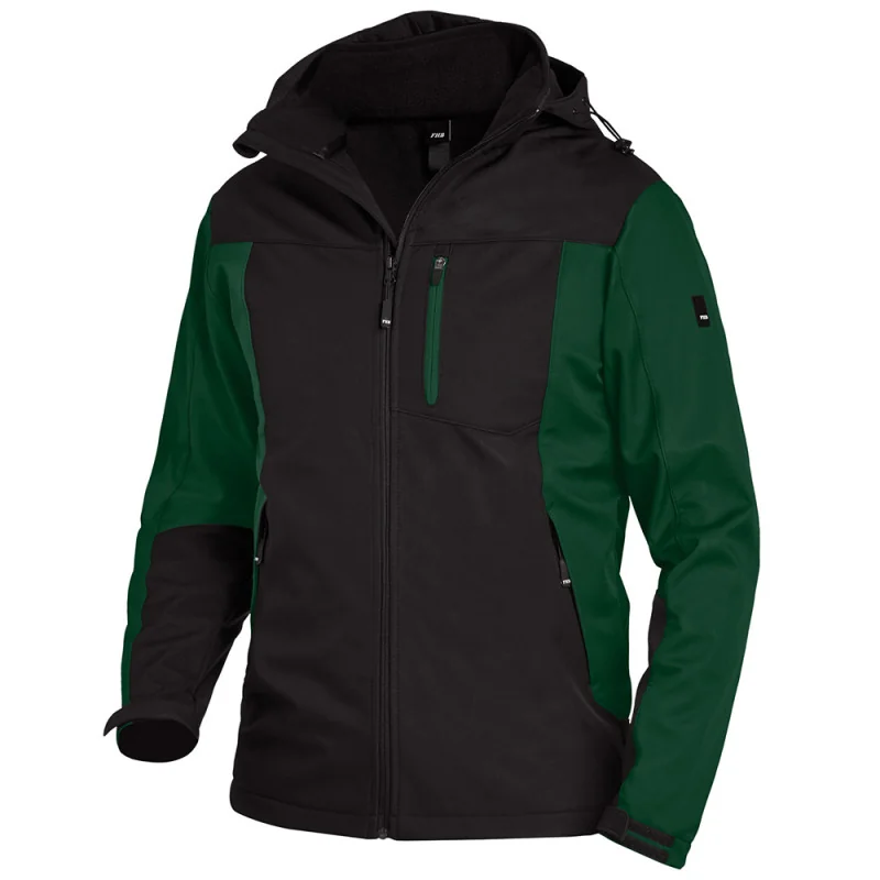 Softshell de travail souple et déperlante - JANNIK FHB Vert / Noir L