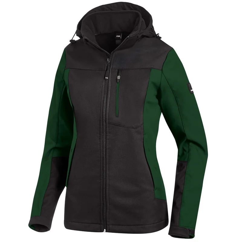 Softshell de travail femme souple et déperlante - JULIA FHB Vert / Noir XXL