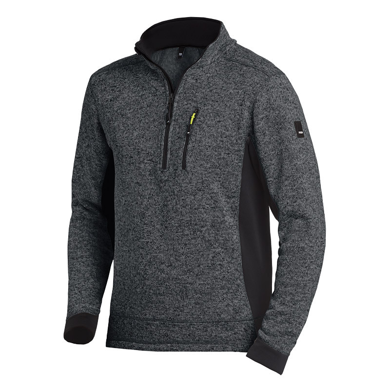 Polaire de travail col zippé - PATRICK FHB Gris Anthracite / Noir L